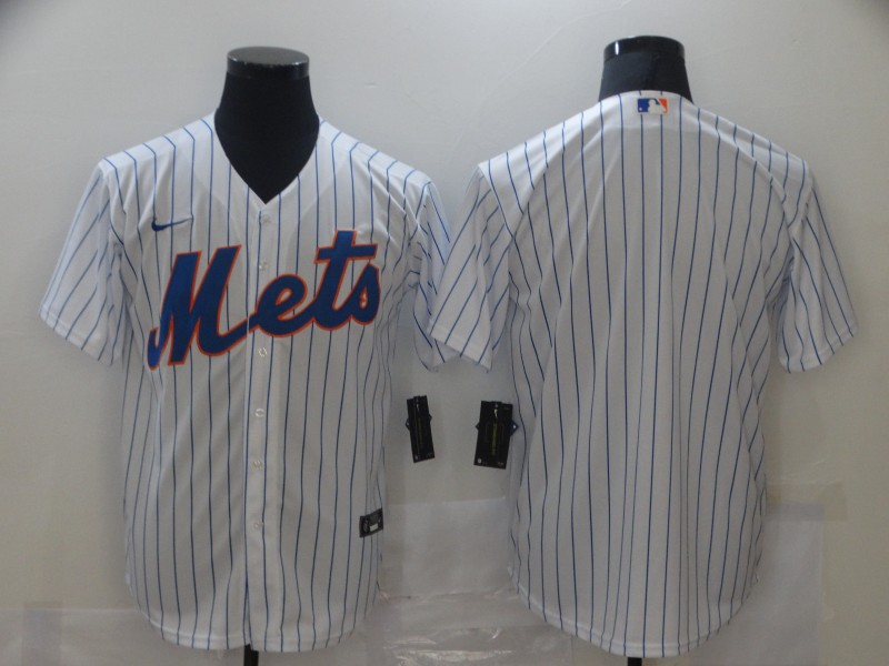 Men's New York Mets White Home Blank Jersey